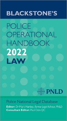 Blackstones Police Operational Handbook 2022 book