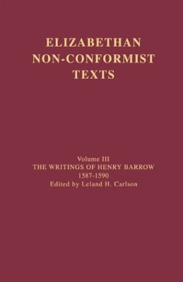 Writings of Henry Barrow, 1587-1590 book