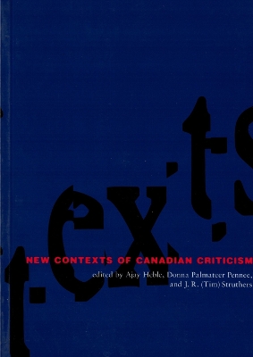 New Contexts of Canadian Criticism book