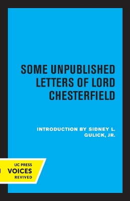 Some Unpublished Letters of Lord Chesterfield book