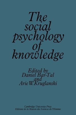 Social Psychology of Knowledge book