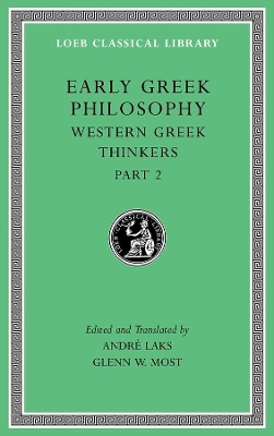 Early Greek Philosophy, Volume V: Western Greek Thinkers, Part 2 book