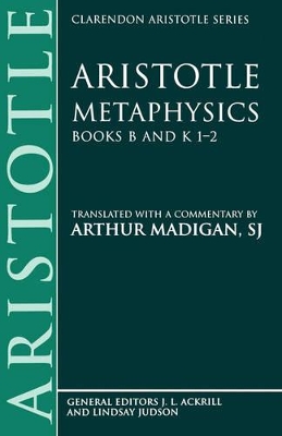 Aristotle: Metaphysics Books B and K 1-2 book