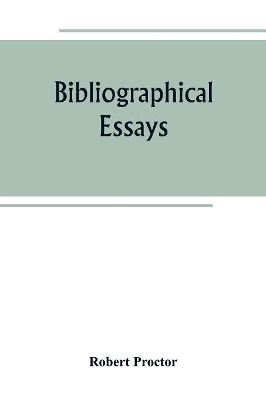 Bibliographical essays book