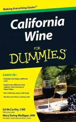 California Wine For Dummies by Ed McCarthy