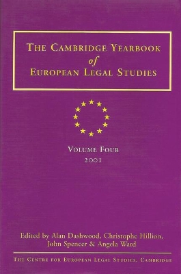 Cambridge Yearbook of European Legal Studies by Professor Alan Dashwood