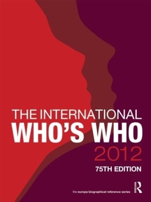 International Who's Who 2012 book