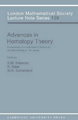Advances in Homotopy Theory book