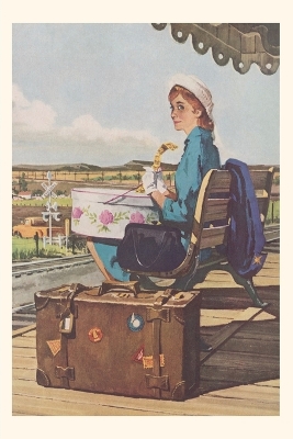 Vintage Journal Woman Awaiting Train book