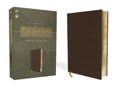 ESV, Thompson Chain-Reference Bible, Leathersoft, Brown, Red Letter book