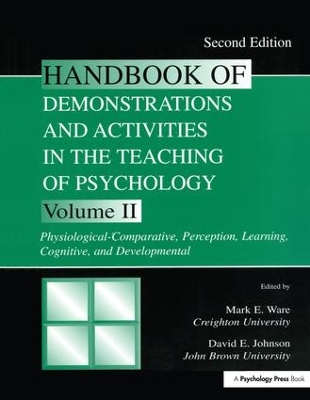 Handbook of Demonstrations and Activities in the Teaching of Psychology by Mark E. Ware