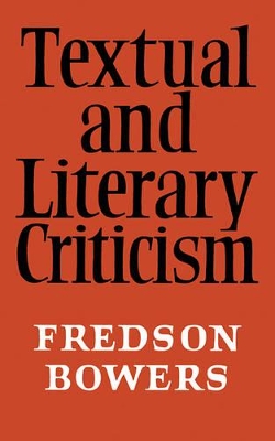 Textual and Literary Criticism book