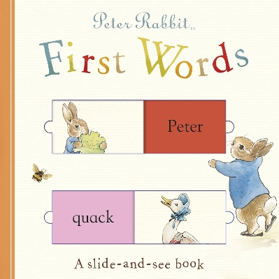 Peter Rabbit First Words: A slide-and-see book book