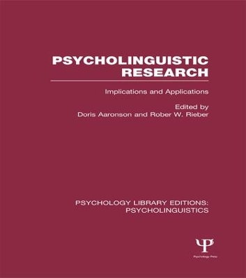 Psycholinguistic Research book