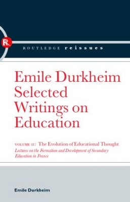 Evolution of Educational Thought by Emile Durkheim