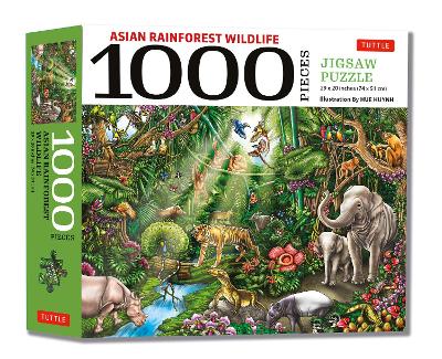 Asian Rainforest Wildlife - 1000 Piece Jigsaw Puzzle: Finished Size 29 in X 20 inch (74 x 51 cm) book
