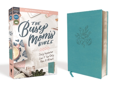 NIV, The Busy Mom's Bible, Leathersoft, Teal, Red Letter, Comfort Print: Daily Inspiration Even If You Only Have One Minute book