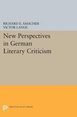 New Perspectives in German Literary Criticism book