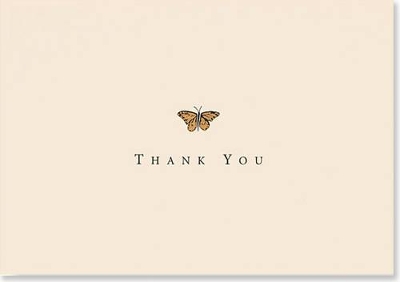 Thank You Notes Gold Butterfly book