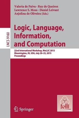 Logic, Language, Information, and Computation book