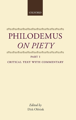 Philodemus On Piety book