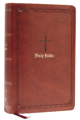 KJV Holy Bible: Large Print Single-Column with 43,000 End-of-Verse Cross References, Brown Leathersoft, Personal Size, Red Letter, Comfort Print: King James Version book