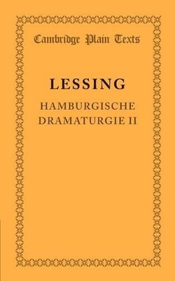 Hamburgische Dramaturgie II book