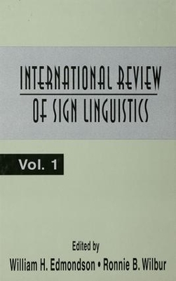 International Review of Sign Linguistics book