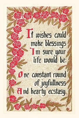 Vintage Journal If Wishes Could Make Blessings, Rhyme book