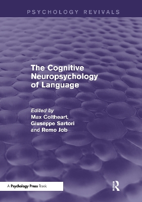 Cognitive Neuropsychology of Language book