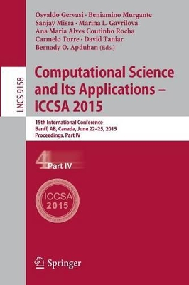 Computational Science and Its Applications -- ICCSA 2015 by Osvaldo Gervasi