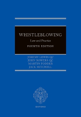 Whistleblowing: Law and Practice by Jeremy Lewis