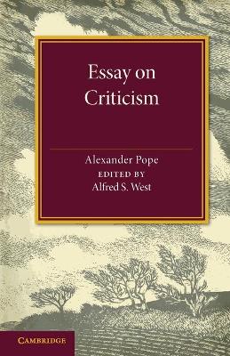 Essay on Criticism book