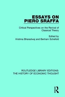 Essays on Piero Sraffa book