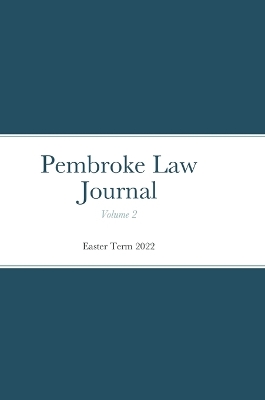 Pembroke Law Journal Volume 2 book