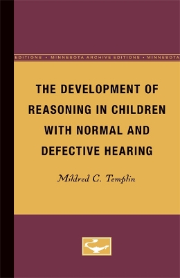 Development of Reasoning in Children with Normal and Defective Hearing book