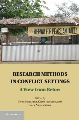 Research Methods in Conflict Settings book