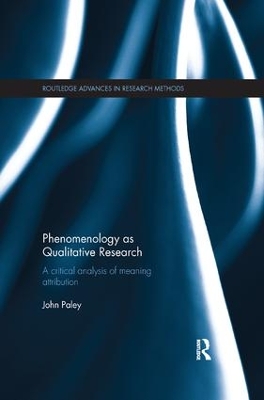 Phenomenology as Qualitative Research by John Paley