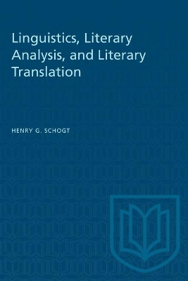 Linguistics, Literary Analysis, and Literary Translation book