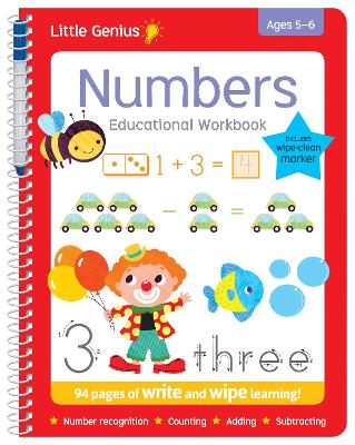 Little Genius Write and Wipe Bind Up - Numbers book