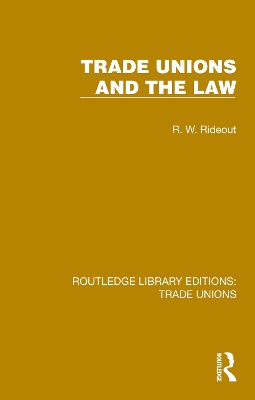 Trade Unions and the Law book