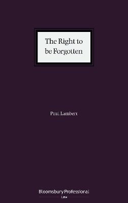 The Right to be Forgotten book