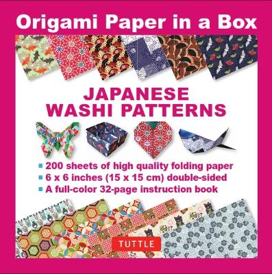 Origami Paper in a Box - Japanese Washi Patterns 200 sheets: 6x6 Inch High-Quality Origami Paper and 32-page Instructional Book book