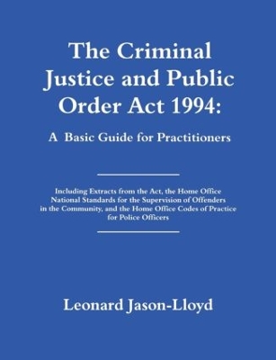 Criminal Justice and Public Order Act 1994 book