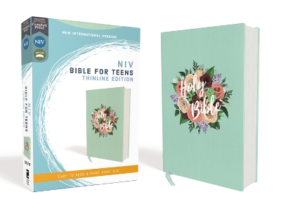 NIV, Bible for Teens, Thinline Edition, Cloth over Board, Floral, Red Letter, Comfort Print book