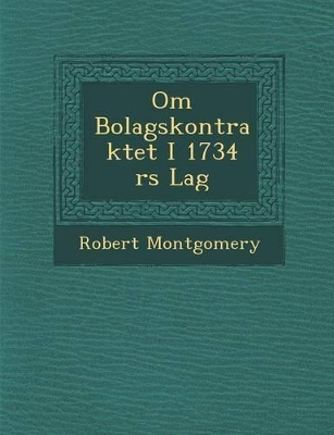 Om Bolagskontraktet I 1734 RS Lag book