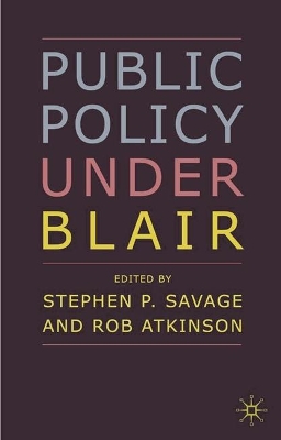 Public Policy under Blair book