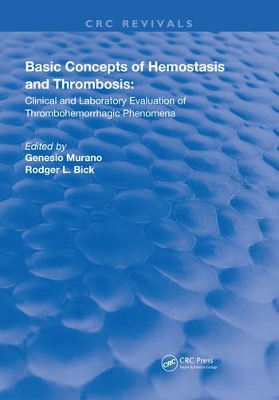 Basic Concepts Of Hemostasis by Genesio Murano