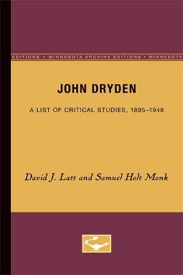 John Dryden by Samuel Holt Monk