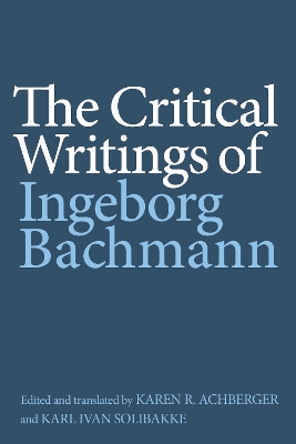 The Critical Writings of Ingeborg Bachmann book